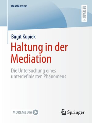 cover image of Haltung in der Mediation